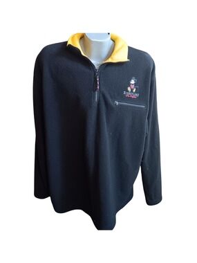 Disneyland Mickey Mouse Fleece Pullover XL Black & Yellow